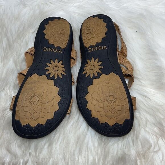 Vionic Amber Adjustable Triple Strap Slides Sz 8 - Picture 6 of 6